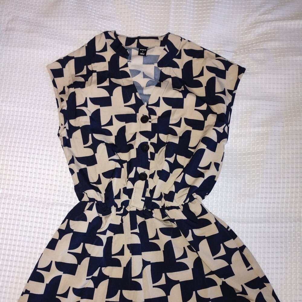 Geometric Print Romper